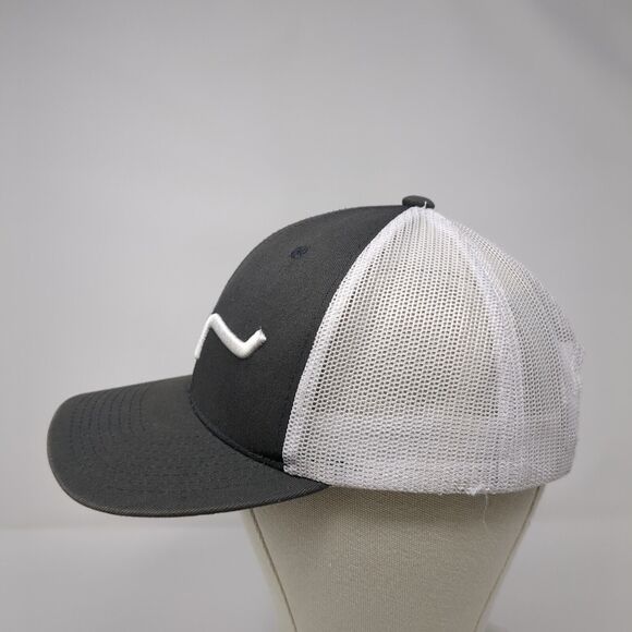 Kimes Ranch Snapback Mesh Back Trucker Hat Gray OSFA Embroidered - Picture 3 of 10